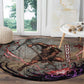 Horus Behdety Warrior Round Carpet with Falcon Mask and Spear Ancient Egyptian Combat