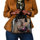 Horus Behdety Warrior Shoulder Handbag with Falcon Mask and Spear Ancient Egyptian Combat