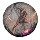 Horus Behdety Warrior Spare Tire Cover with Falcon Mask and Spear Ancient Egyptian Combat