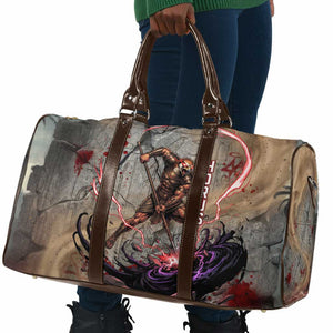 Horus Behdety Warrior Travel Bag with Falcon Mask and Spear Ancient Egyptian Combat