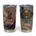 Horus Behdety Warrior Tumbler Cup with Falcon Mask and Spear Ancient Egyptian Combat