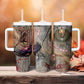 Horus Behdety Warrior Tumbler With Handle with Falcon Mask and Spear Ancient Egyptian Combat