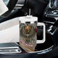 Horus Behdety Warrior Tumbler With Handle with Falcon Mask and Spear Ancient Egyptian Combat