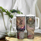 Horus Behdety Warrior Tumbler With Handle with Falcon Mask and Spear Ancient Egyptian Combat