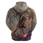 Horus Behdety Warrior Zip Hoodie with Falcon Mask and Spear Ancient Egyptian Combat