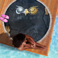 Heru-Ur Falcon Eyes Beach Blanket Solar Disk Ancient Egyptian Mythology in Dark Stone