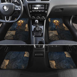 Heru-Ur Falcon Eyes Car Mats Solar Disk Ancient Egyptian Mythology in Dark Stone