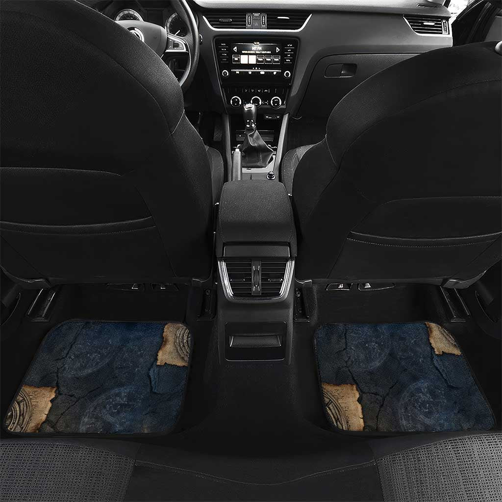 Heru-Ur Falcon Eyes Car Mats Solar Disk Ancient Egyptian Mythology in Dark Stone