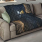 Heru-Ur Falcon Eyes Quilt Solar Disk Ancient Egyptian Mythology in Dark Stone
