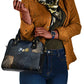 Heru-Ur Falcon Eyes Shoulder Handbag Solar Disk Ancient Egyptian Mythology in Dark Stone
