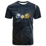 Heru-Ur Falcon Eyes T shirt Solar Disk Ancient Egyptian Mythology in Dark Stone