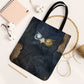 Heru-Ur Falcon Eyes Tote Bag Solar Disk Ancient Egyptian Mythology in Dark Stone