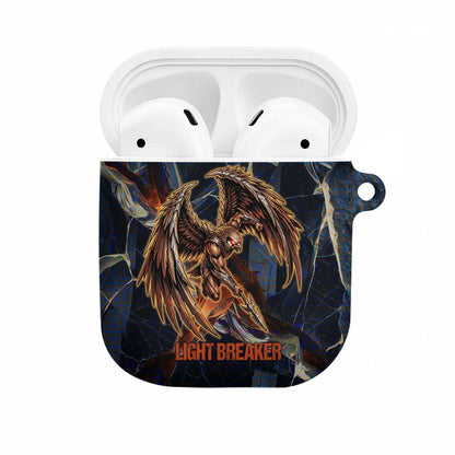 Heru-Ur AirPods Case Flaming Wings and Sword Ancient Egyptian Warrior
