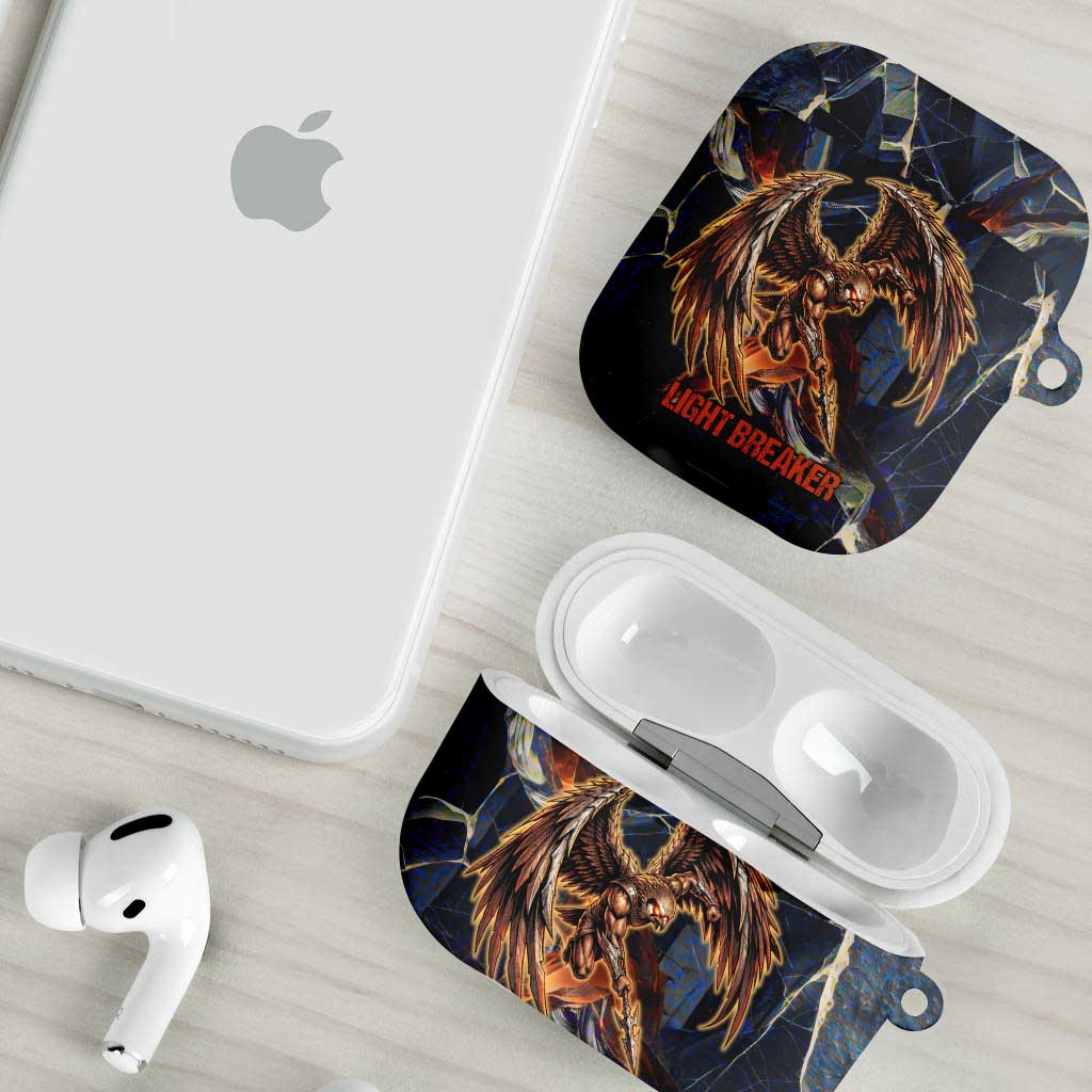 Heru-Ur AirPods Case Flaming Wings and Sword Ancient Egyptian Warrior