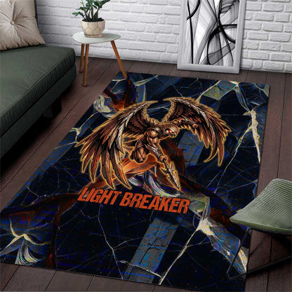 Heru-Ur Area Rug Flaming Wings and Sword Ancient Egyptian Warrior