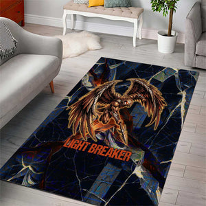 Heru-Ur Area Rug Flaming Wings and Sword Ancient Egyptian Warrior