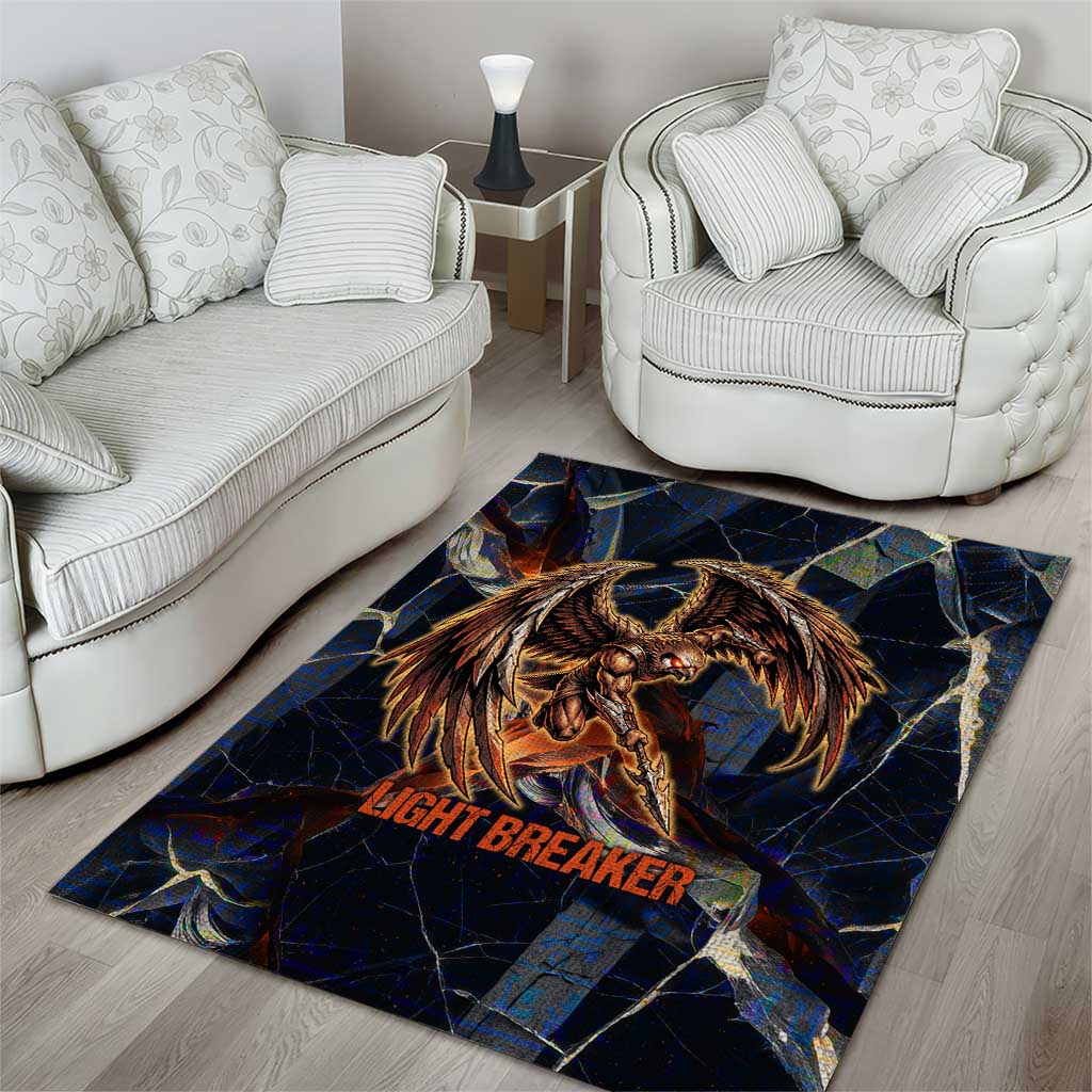 Heru-Ur Area Rug Flaming Wings and Sword Ancient Egyptian Warrior