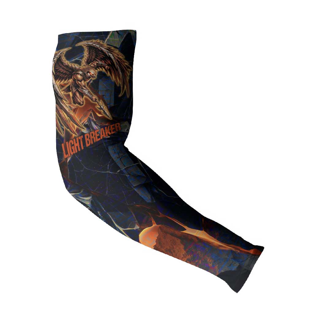 Heru-Ur Arm Sleeves Flaming Wings and Sword Ancient Egyptian Warrior