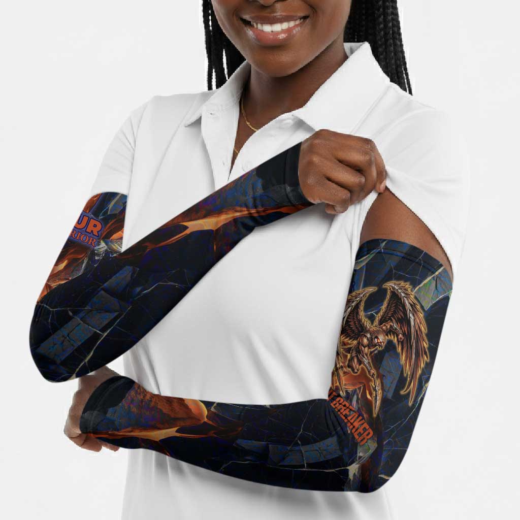 Heru-Ur Arm Sleeves Flaming Wings and Sword Ancient Egyptian Warrior