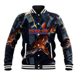 Heru-Ur Baseball Jacket Flaming Wings and Sword Ancient Egyptian Warrior
