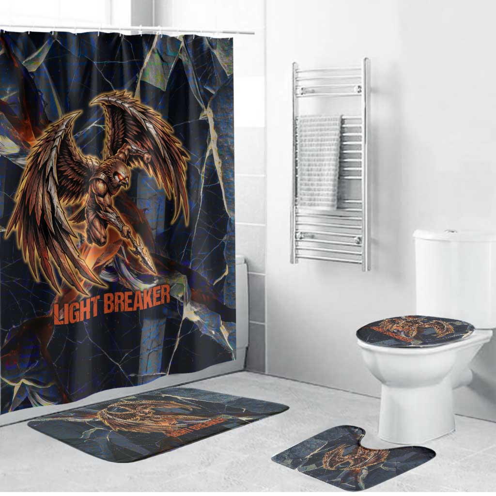 Heru-Ur Bathroom Set Flaming Wings and Sword Ancient Egyptian Warrior