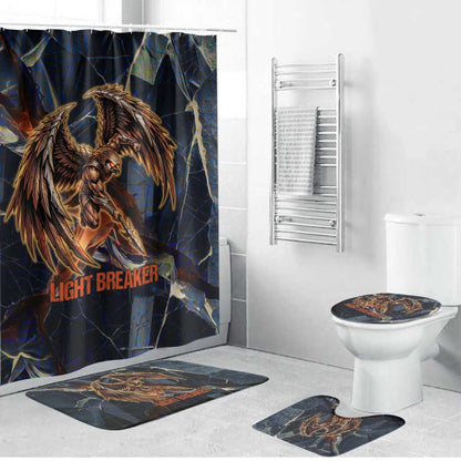 Heru-Ur Bathroom Set Flaming Wings and Sword Ancient Egyptian Warrior