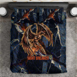 Heru-Ur Bedding Set Flaming Wings and Sword Ancient Egyptian Warrior