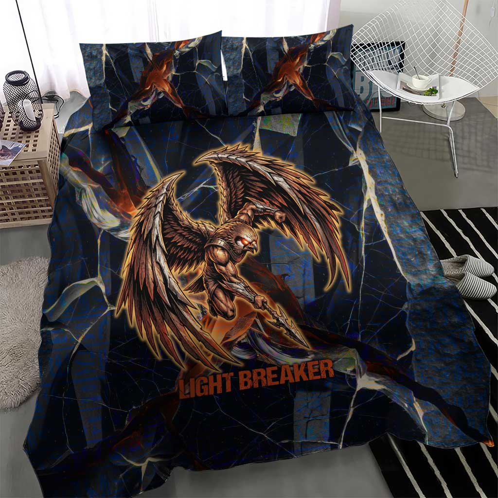 Heru-Ur Bedding Set Flaming Wings and Sword Ancient Egyptian Warrior