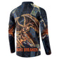 Heru-Ur Button Sweatshirt Flaming Wings and Sword Ancient Egyptian Warrior