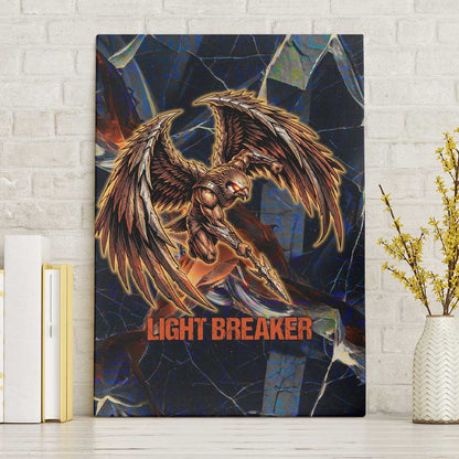 Heru-Ur Canvas Wall Art Flaming Wings and Sword Ancient Egyptian Warrior