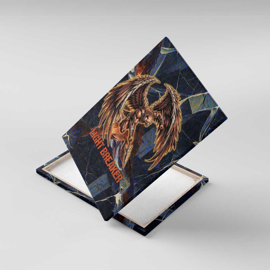 Heru-Ur Canvas Wall Art Flaming Wings and Sword Ancient Egyptian Warrior