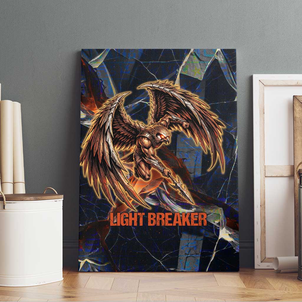 Heru-Ur Canvas Wall Art Flaming Wings and Sword Ancient Egyptian Warrior