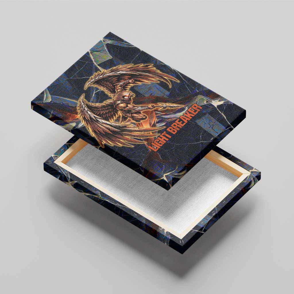 Heru-Ur Canvas Wall Art Flaming Wings and Sword Ancient Egyptian Warrior