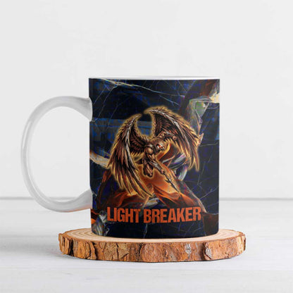 Heru-Ur Ceramic Mug Flaming Wings and Sword Ancient Egyptian Warrior