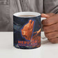 Heru-Ur Ceramic Mug Flaming Wings and Sword Ancient Egyptian Warrior