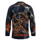 Heru-Ur Hockey Jersey Flaming Wings and Sword Ancient Egyptian Warrior