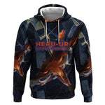 Heru-Ur Hoodie Flaming Wings and Sword Ancient Egyptian Warrior