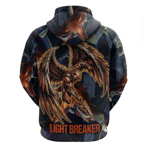 Heru-Ur Hoodie Flaming Wings and Sword Ancient Egyptian Warrior