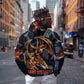 Heru-Ur Hoodie Flaming Wings and Sword Ancient Egyptian Warrior