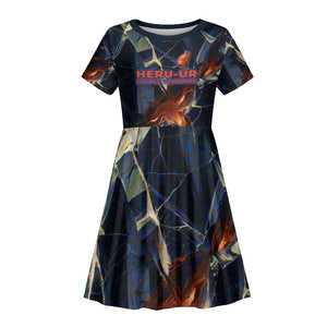 Heru-Ur Kid Short Sleeve Dress Flaming Wings and Sword Ancient Egyptian Warrior