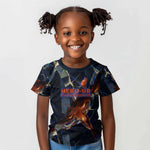 Heru-Ur Kid T shirt Flaming Wings and Sword Ancient Egyptian Warrior