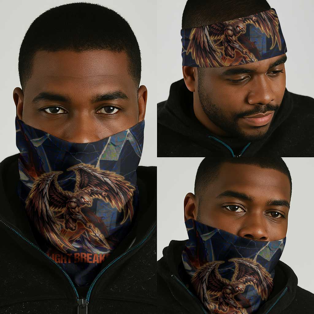 Heru-Ur Neck Gaiter Flaming Wings and Sword Ancient Egyptian Warrior