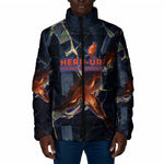 Heru-Ur Padded Jacket Flaming Wings and Sword Ancient Egyptian Warrior