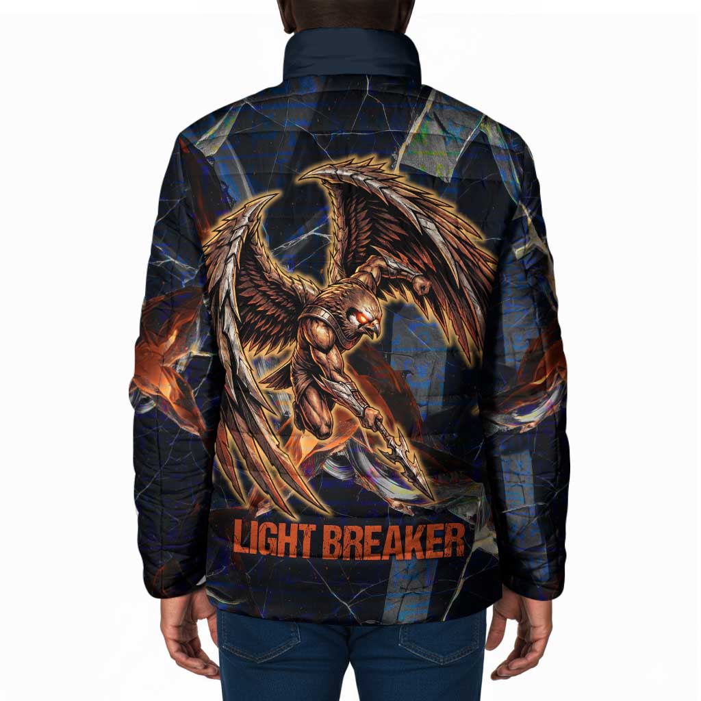Heru-Ur Padded Jacket Flaming Wings and Sword Ancient Egyptian Warrior