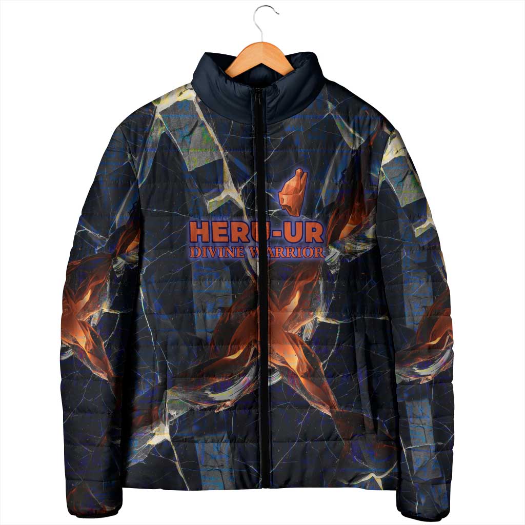 Heru-Ur Padded Jacket Flaming Wings and Sword Ancient Egyptian Warrior