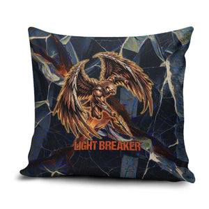Heru-Ur Pillow Cover Flaming Wings and Sword Ancient Egyptian Warrior
