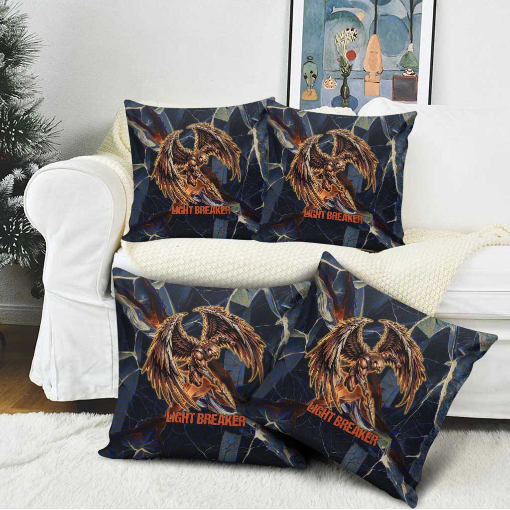 Heru-Ur Pillow Cover Flaming Wings and Sword Ancient Egyptian Warrior