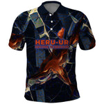Heru-Ur Polo Shirt Flaming Wings and Sword Ancient Egyptian Warrior