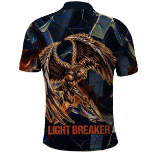Heru-Ur Polo Shirt Flaming Wings and Sword Ancient Egyptian Warrior
