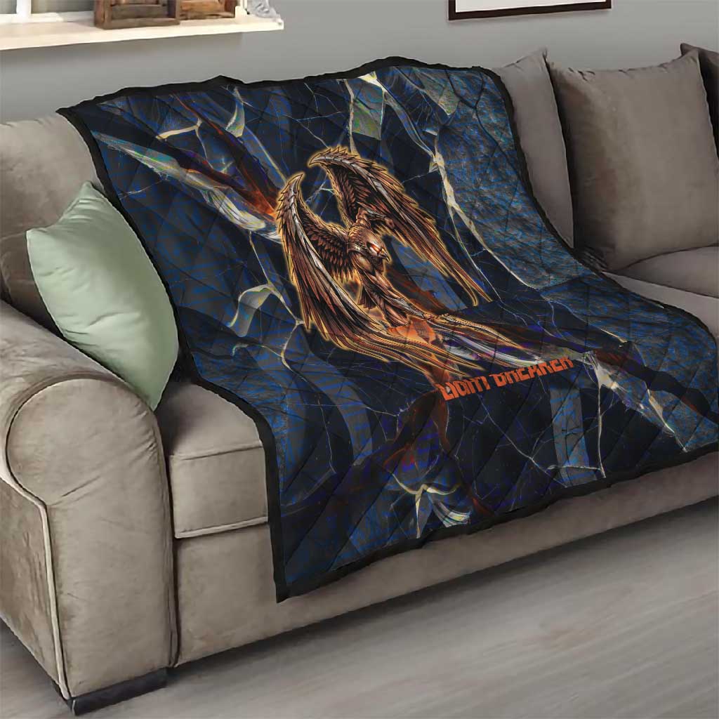 Heru-Ur Quilt Flaming Wings and Sword Ancient Egyptian Warrior